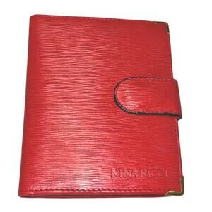 Nina Ricci Red Epi Leather Conpact Wallet